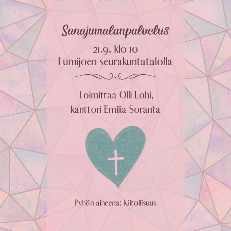 kuvassa sydän ja risti