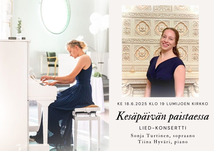 Kesäpäivän paistaessa lied-konsertti Esiintyjien kuvat.