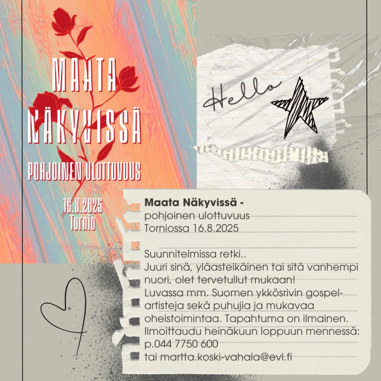 Maata näkyvissä - Pohjoinen ulottuvuus mainos Maata näkyvissä -tapahtumasta