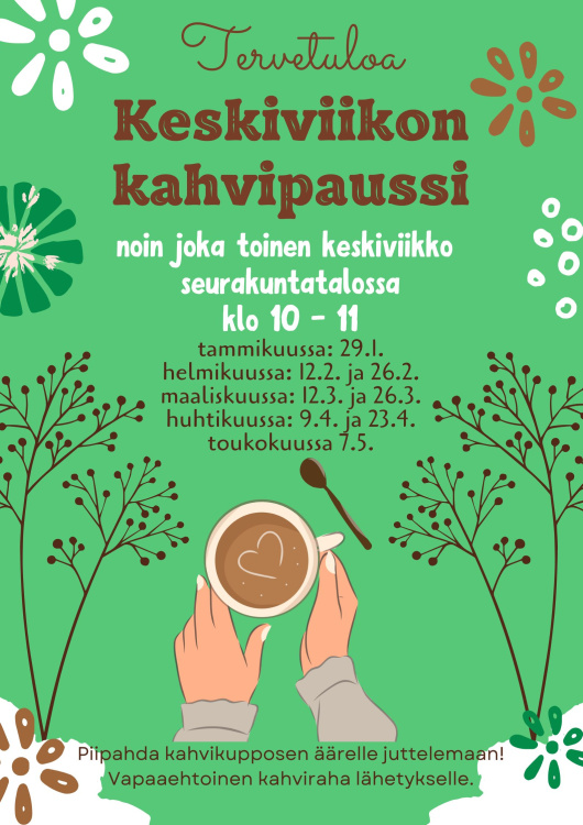 Keskiviikon kahvipaussi mainos kahvipausseista