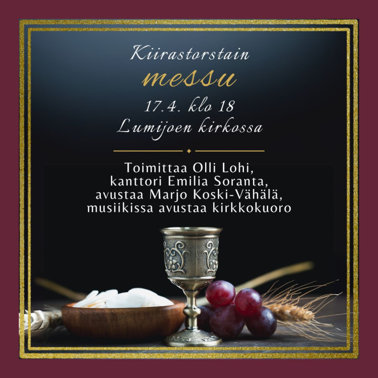 Kiirastorstain messu kiirastorstain messu, ehtoollinen