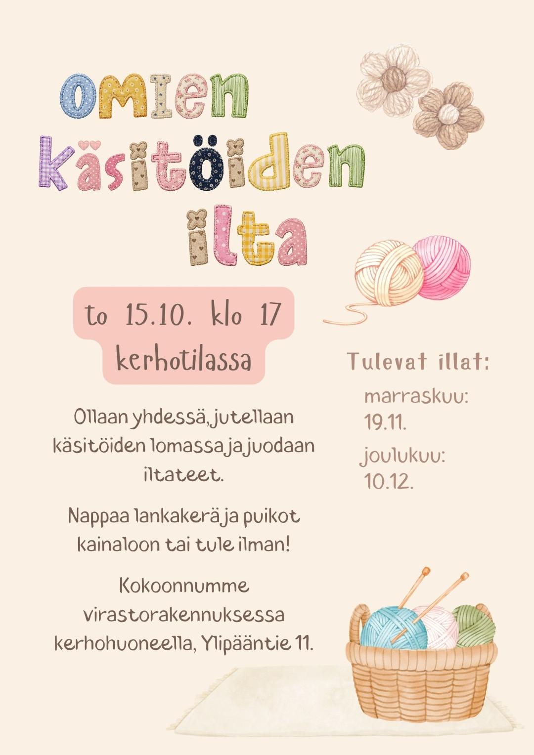 Omien käsitöiden ilta